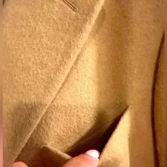 Andrew Fezza Men's Tan Camel Hair Blazer Size 42L Business Two-Button - Picture 4 of 10